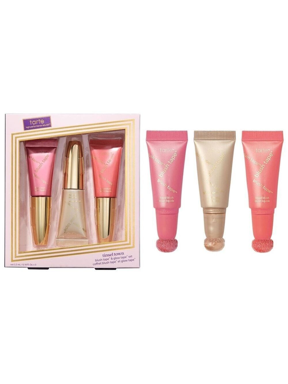 TARTE TINSEL TOWN BLUSH TAPE & GLOW TAPE SET PASSIONATE PINKS